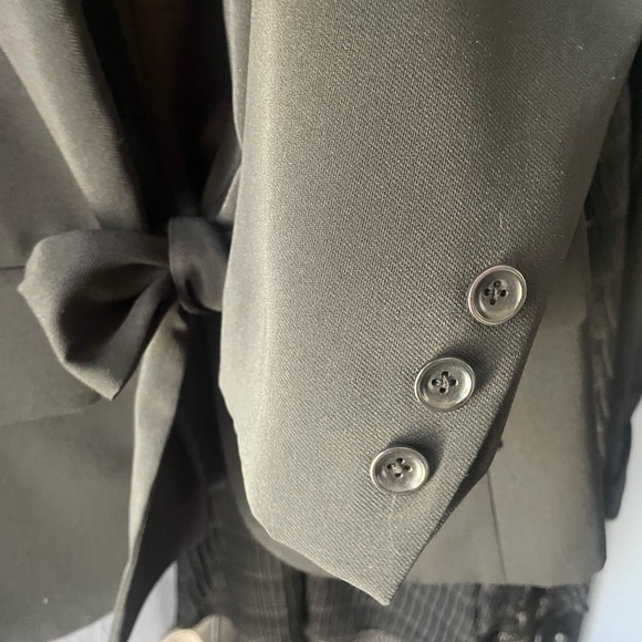 VS suit jacket in black.  Ties with bow. Very chic with clean lines. - Picture 3 of 4